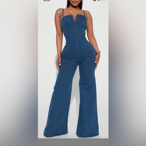 Flare Jeans Jumpsuit! Worn ONCE brand new condition! Butt lifting